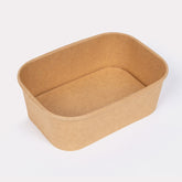 Rectangle Paper Bowls, Ecosmart, sustainable, brown paper, disposable, affordable, Leak resistant, kraft paper, macaroni, salad, bulk pack, frozen treats, shops, diners, restaurants, food trucks, bakeries, Multi-Purpose, high-quality, avoid leaks, spills, pulp, durable, occasion, dinnerware, microwavable, food safe, meal prep, catering supplies, Packaging, takeout, deliveries, customized, sophistication, personalize, freshness, Compostable Fiber, renewable, biodegradable